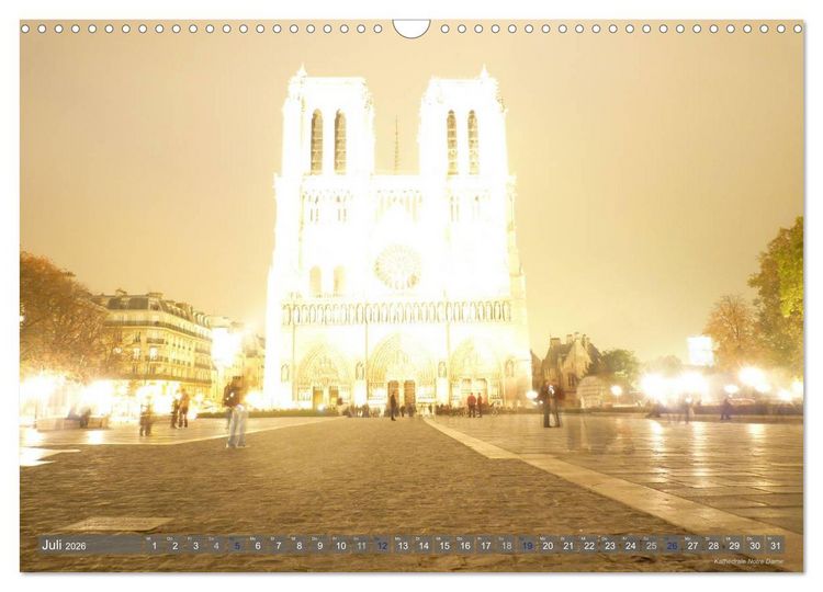 Produktbild: Paris Highlights Wandkalender 2026 DIN A3 quer (Wandkalender 2026 DIN A3 quer), CALVENDO Monatskalender