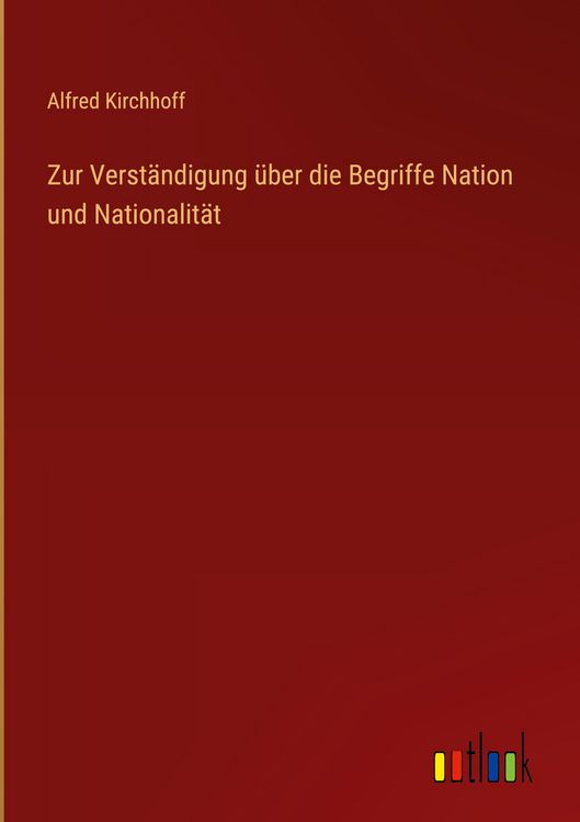 Produktbild: Zur Verst&auml;ndigung &uuml;ber die Begriffe Nation und Nationalit&auml;t