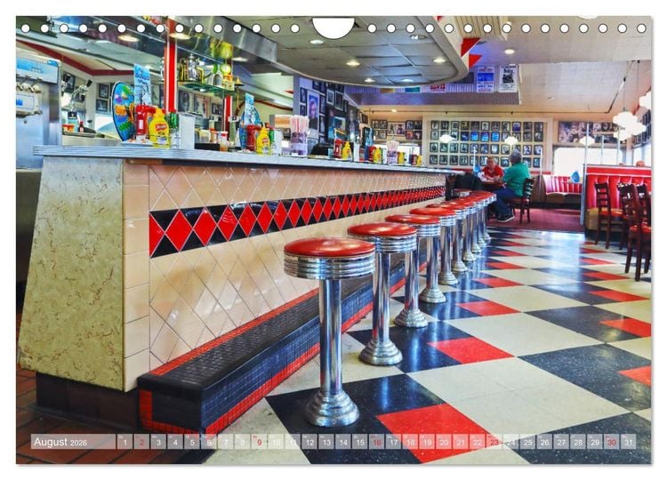 Produktbild: American Diner - es gibt sie noch (Wandkalender 2026 DIN A4 quer), CALVENDO Monatskalender