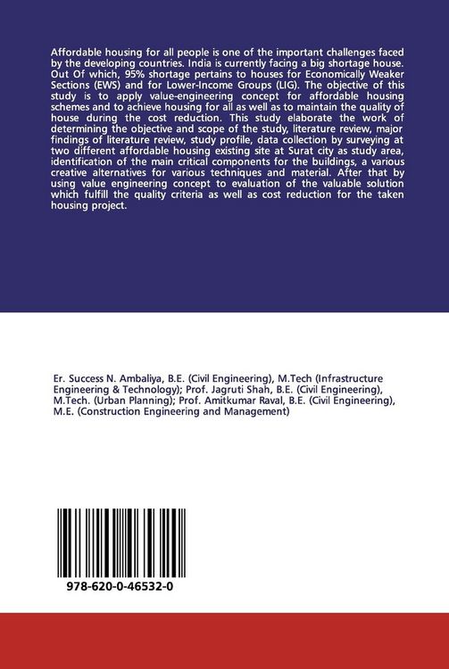 Produktbild: Application of Value Engineering for Affordable Housing Schemes