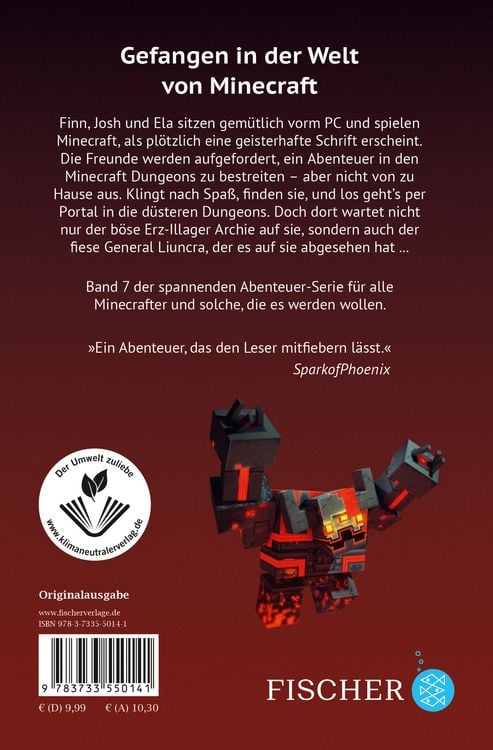 Produktbild: Gefangen in der Welt der W&uuml;rfel. Die Gefahr in den Dungeons. Ein Abenteuer f&uuml;r Minecrafter