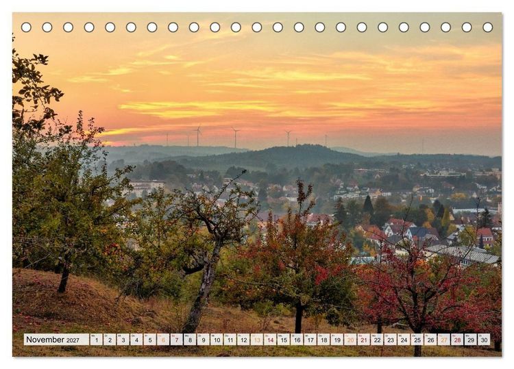 Produktbild: Ellwangen - Jagst im Ostalbkreis (Tischkalender 2027 DIN A5 quer), CALVENDO Monatskalender