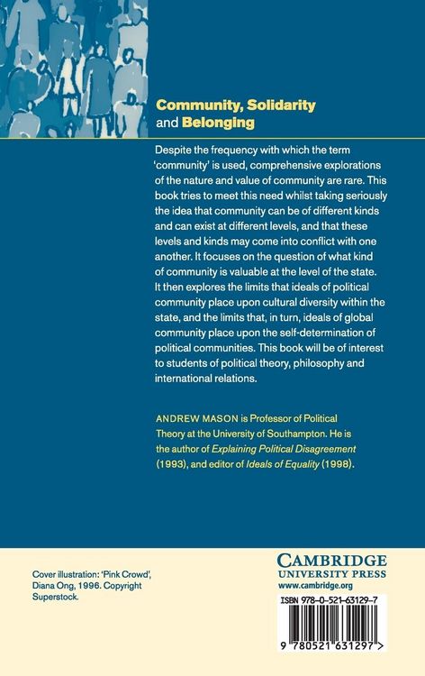Produktbild: Community, Solidarity and Belonging