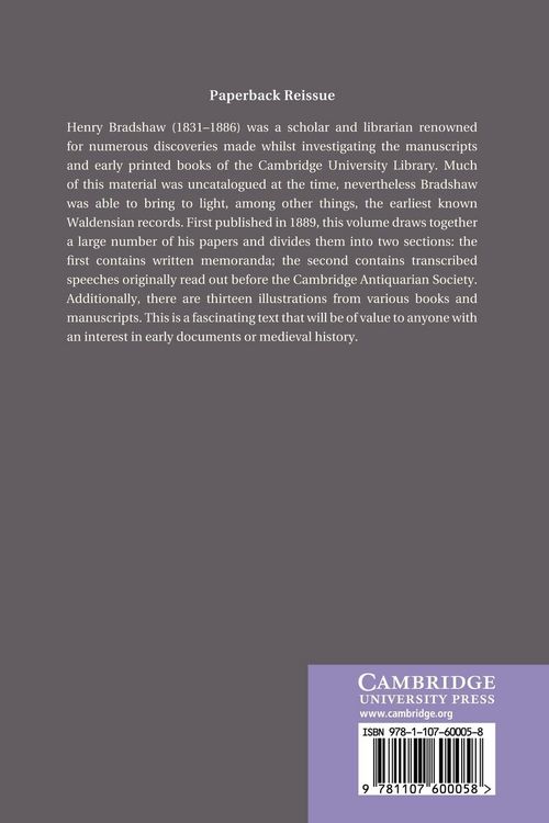 Produktbild: Collected Papers of Henry Bradshaw