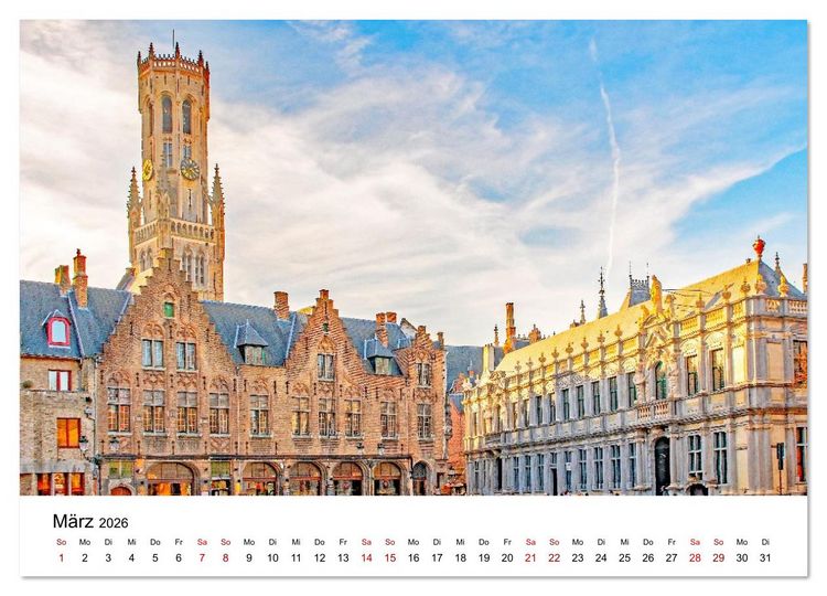Produktbild: Br&uuml;gge - malerische Stadt mit Charme (hochwertiger Premium Wandkalender 2026 DIN A2 quer), Kunstdruck in Hochglanz