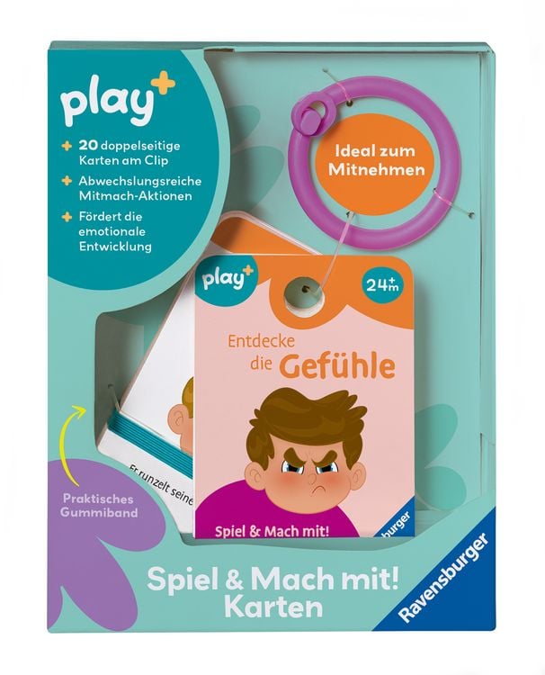 Produktbild: Play+ Spiel & Mach mit! Karten: Entdecke die Gefühle - ab 2 Jahre