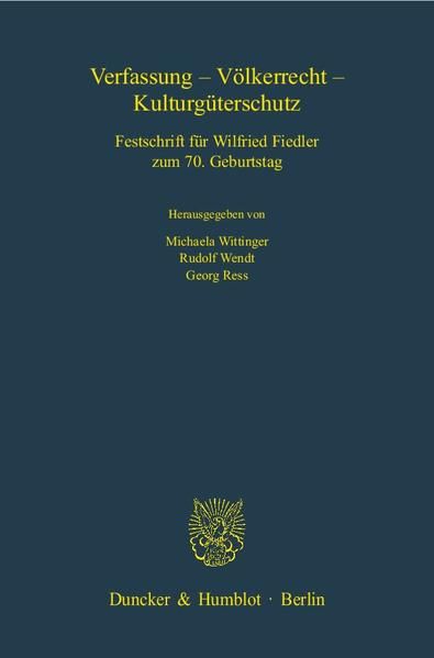 Produktbild: Verfassung - V&ouml;lkerrecht - Kulturg&uuml;terschutz.