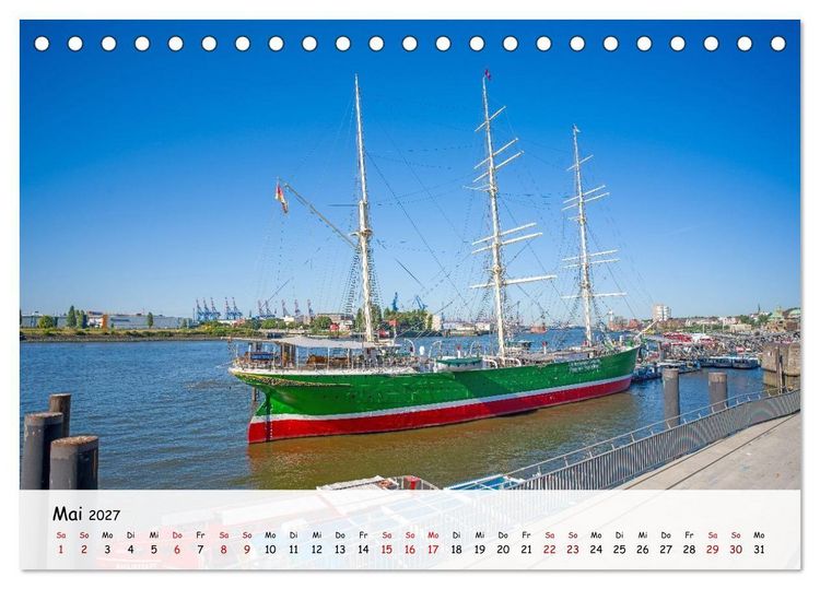 Produktbild: Hamburg - Zwischen Alster und Elbe (Tischkalender 2027 DIN A5 quer), CALVENDO Monatskalender