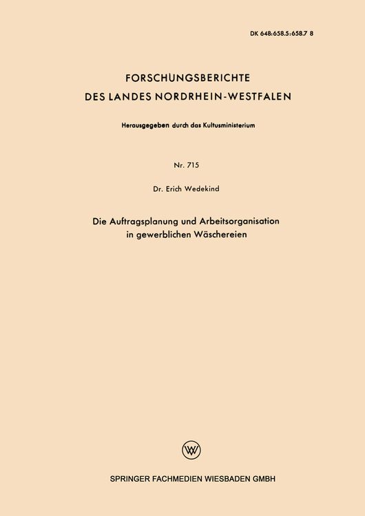 Produktbild: Die Auftragsplanung und Arbeitsorganisation in gewerblichen W&auml;schereien