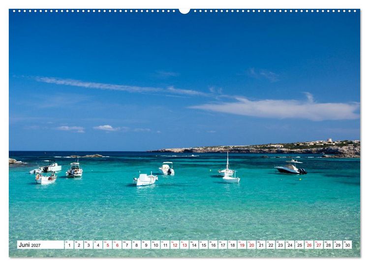 Produktbild: Momente einer Reise - Ibiza und Formentera (hochwertiger Premium Wandkalender 2027 DIN A2 quer), Kunstdruck in Hochglanz