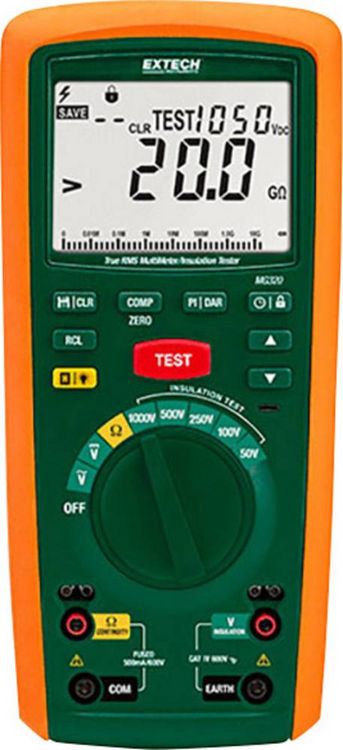Produktbild: Extech MG320 Isolationsmessger&auml;t 50 V, 100 V, 250 V, 500 V, 1000V 20 GΩ