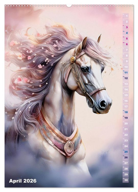 Produktbild: Pferdeliebe - Ein magischer Pferdekalender (Wandkalender 2026 DIN A2 hoch), CALVENDO Monatskalender