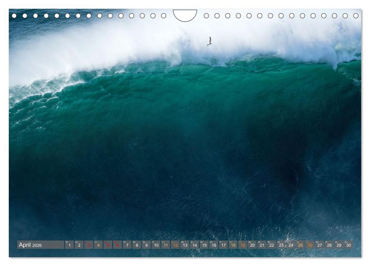 Produktbild: OCEAN POWER - Die Riesenwellen von Nazar&eacute; (Wandkalender 2026 DIN A4 quer), CALVENDO Monatskalender
