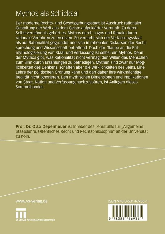 Produktbild: Mythos als Schicksal