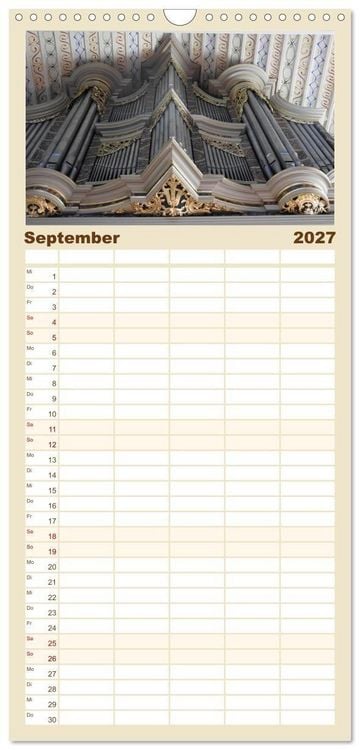 Produktbild: Familienplaner 2027 - Fantastische Welt der Orgeln mit 5 Spalten (Wandkalender, 21 x 45 cm) CALVENDO