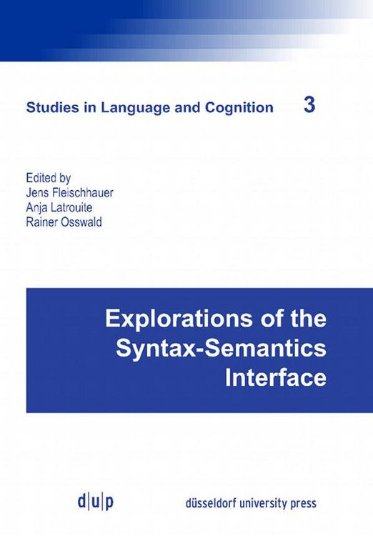 Produktbild: Explorations of the Syntax-Semantics Interface