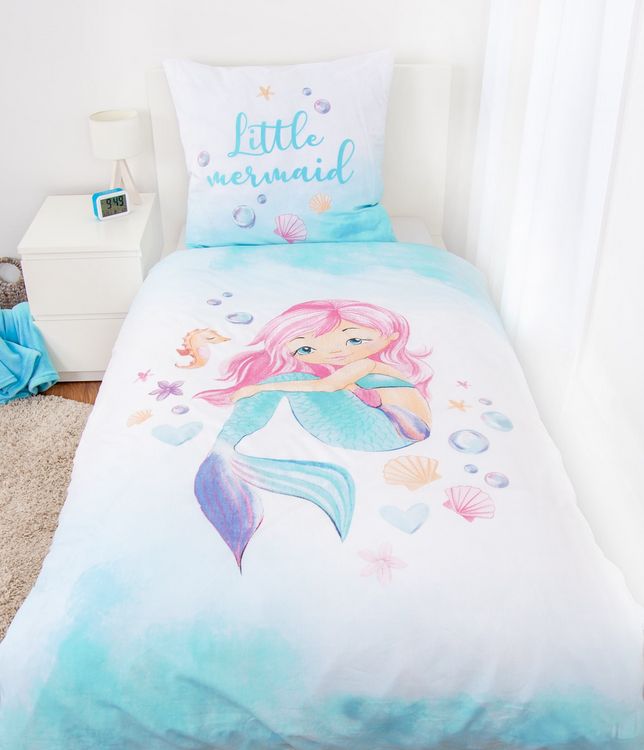Produktbild: Young Collection 4451250050 - YC Little mermaid Bettw&auml;sche, 80x80 cm + 135x200 cm, 100% Baumwolle