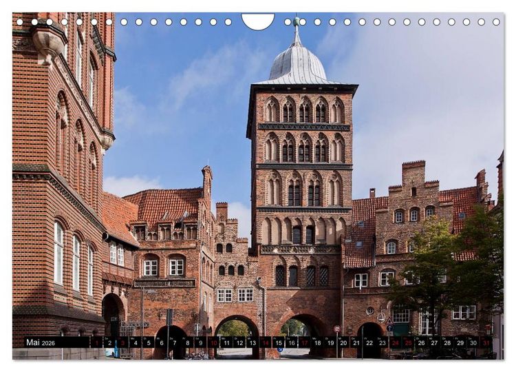 Produktbild: Deutsche Hansest&auml;dte - L&uuml;beck Wismar Rostock Stralsund (Wandkalender 2026 DIN A4 quer), CALVENDO Monatskalender