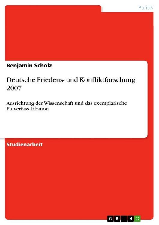 Produktbild: Deutsche Friedens- und Konfliktforschung 2007