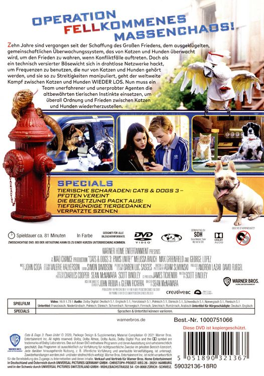 Produktbild: Cats & Dogs 3: Pfoten vereint!