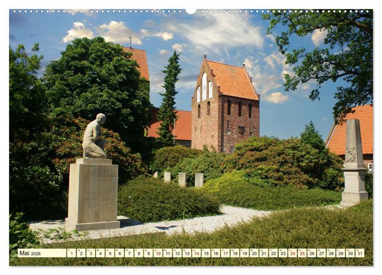 Produktbild: Bilderbuchdorf Wiefelstede (hochwertiger Premium Wandkalender 2026 DIN A2 quer), Kunstdruck in Hochglanz