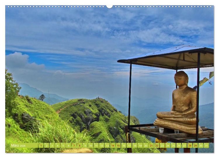Produktbild: Sri Lanka, Gr&uuml;ne Berge - unber&uuml;hrte Natur (hochwertiger Premium Wandkalender 2026 DIN A2 quer), Kunstdruck in Hochglanz