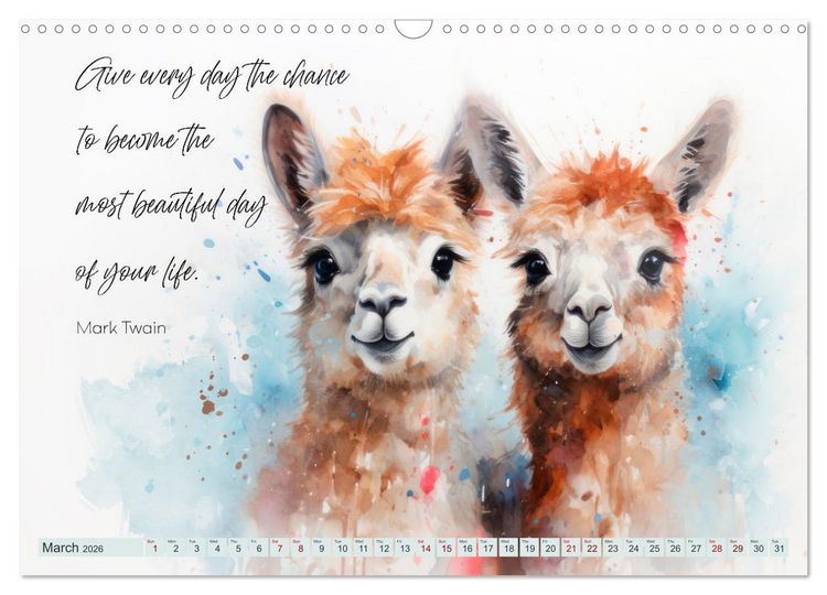 Produktbild: MOTIVATION Sayings with cute animal cubs (Wall Calendar 2026 DIN A3 landscape), CALVENDO 12 Month Wall Calendar