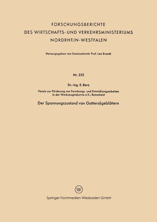 Produktbild: Der Spannungszustand von Gatters&auml;gebl&auml;ttern