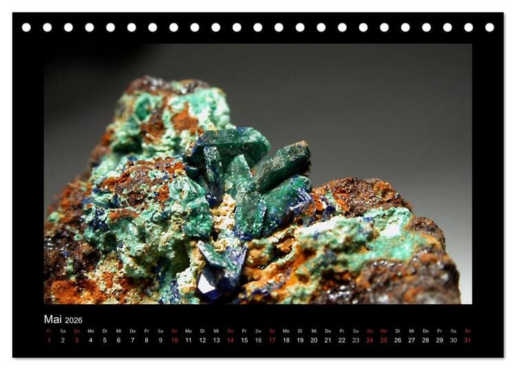 Produktbild: Mineralien aus dem Sauerland (Tischkalender 2026 DIN A5 quer), CALVENDO Monatskalender