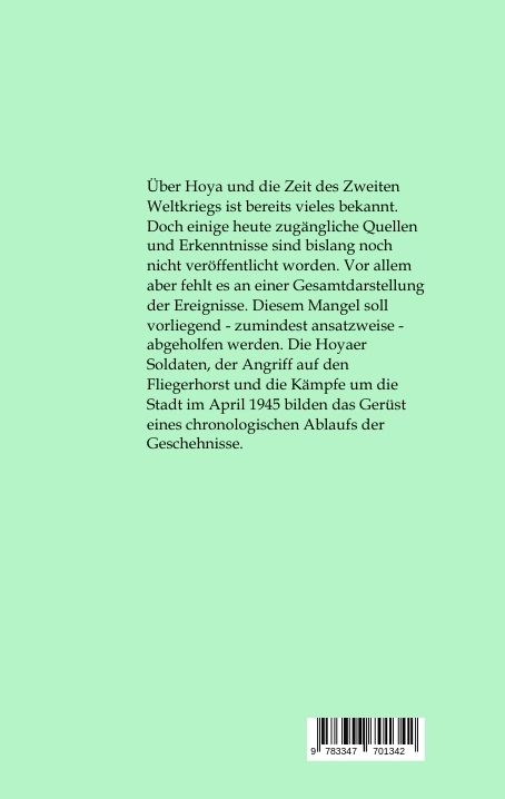 Produktbild: Hoya und der Zweite Weltkrieg