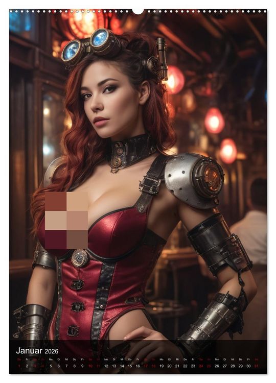 Produktbild: Steampunk - Stadtleben - Rotlichtviertel (Wandkalender 2026 DIN A2 hoch), CALVENDO Monatskalender