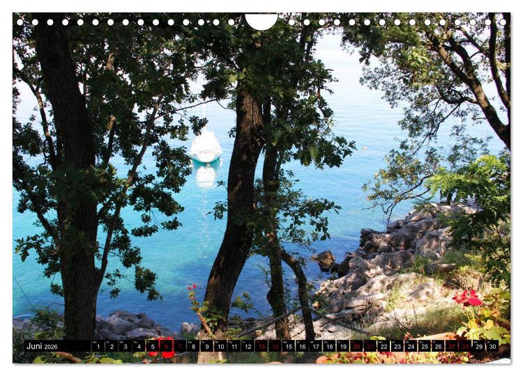 Produktbild: Kroatische Adria - Von Opatija bis Krk (Wandkalender 2026 DIN A4 quer), CALVENDO Monatskalender