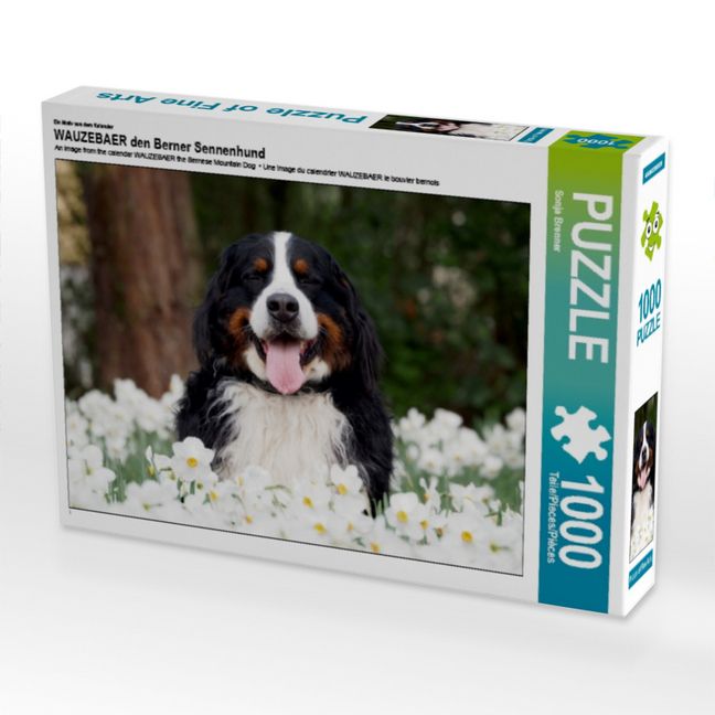 Produktbild: CALVENDO Puzzle Ein Motiv aus dem Kalender WAUZEBAER den Berner Sennenhund | 1000 Teile Lege-Gr&ouml;&szlig;e 64x48cm Foto-Puzzle f&uuml;r gl&uuml;ckliche Stunden
