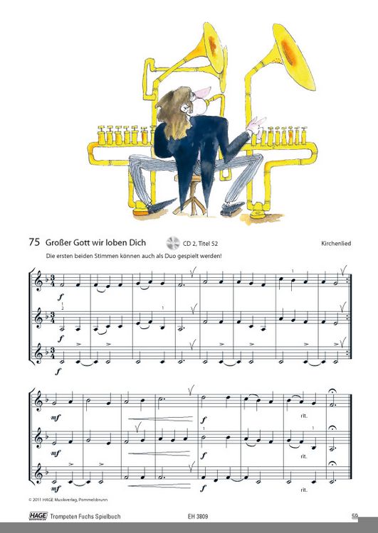 Produktbild: Trompeten Fuchs Spielbuch mit 2 CDs