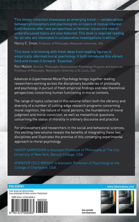 Produktbild: Advances in Experimental Moral Psychology