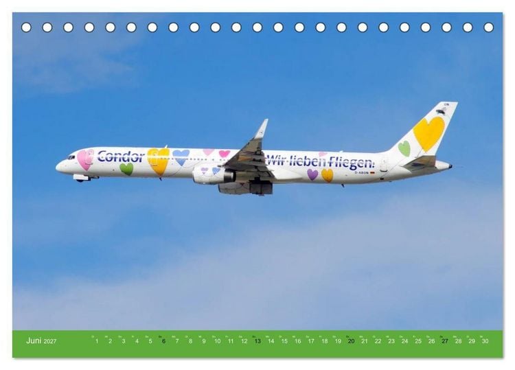 Produktbild: Die sch&ouml;nsten Flugzeug-Bemalungen (Tischkalender 2027 DIN A5 quer), CALVENDO Monatskalender
