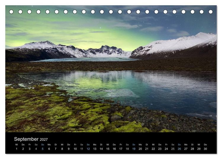 Produktbild: Traumziel Island 2027 (Tischkalender 2027 DIN A5 quer), CALVENDO Monatskalender
