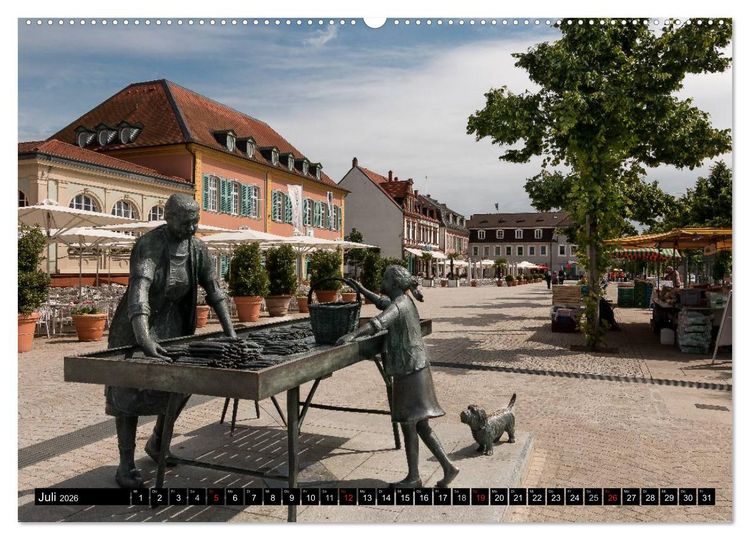 Produktbild: Schwetzinger Stadtansichten (hochwertiger Premium Wandkalender 2026 DIN A2 quer), Kunstdruck in Hochglanz