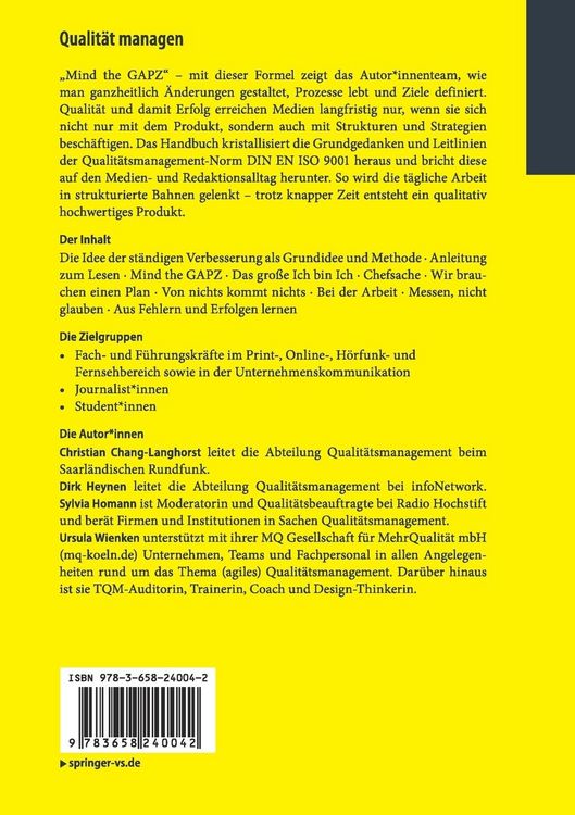 Produktbild: Qualit&auml;t managen