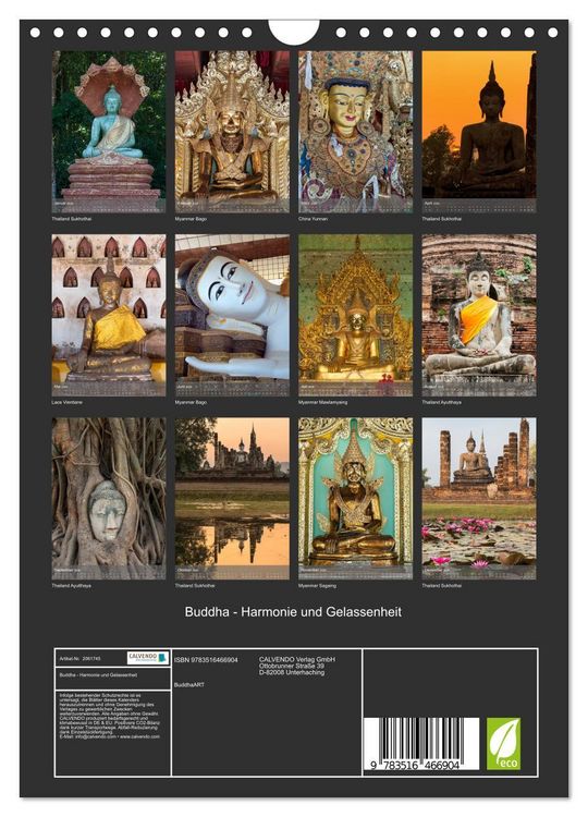 Produktbild: Buddha - Harmonie und Gelassenheit (Wandkalender 2026 DIN A4 hoch), CALVENDO Monatskalender