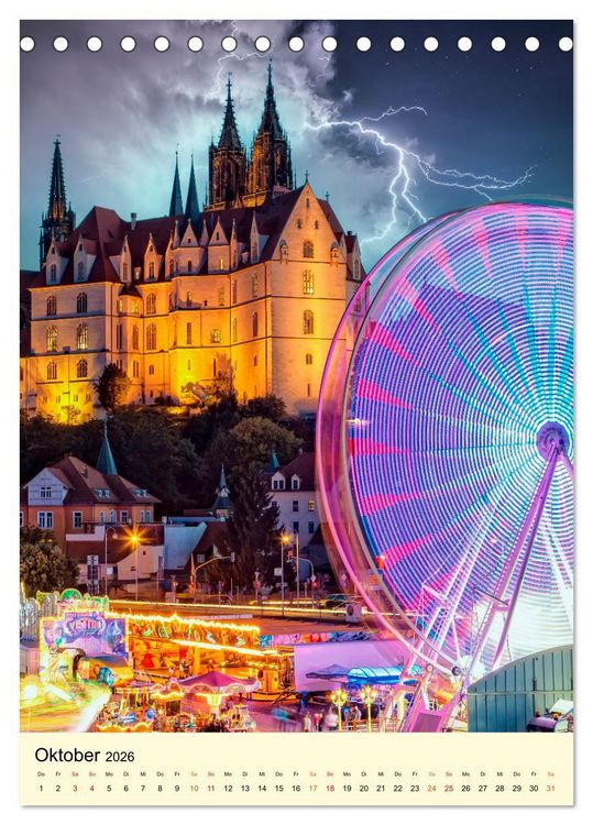 Produktbild: Riesenrad - hoch hinaus (Tischkalender 2026 DIN A5 hoch), CALVENDO Monatskalender