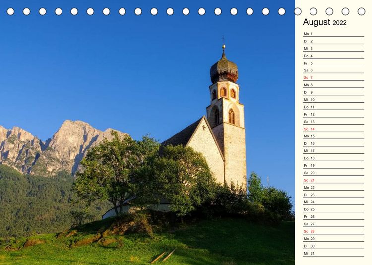 Produktbild: Eisacktal - Wipptal - Vom Brenner bis nach Bozen (Tischkalender 2022 DIN A5 quer)