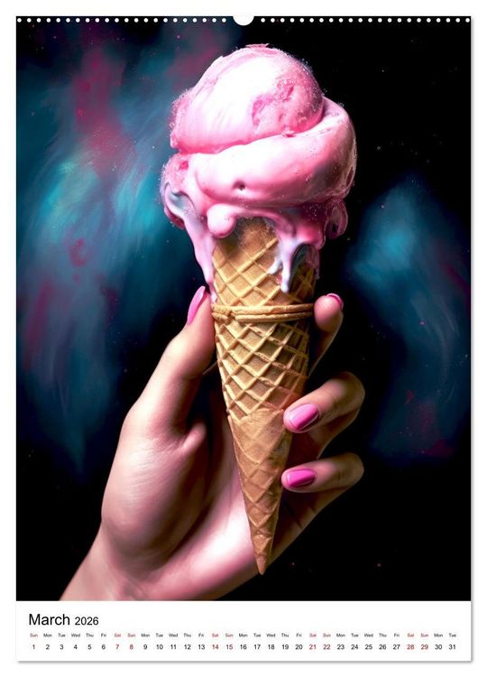 Produktbild: Iced Euphoria (High Quality Premium Wall Calendar 2026 DIN A2 portrait),CALVENDO 12 Month Wall Calendar