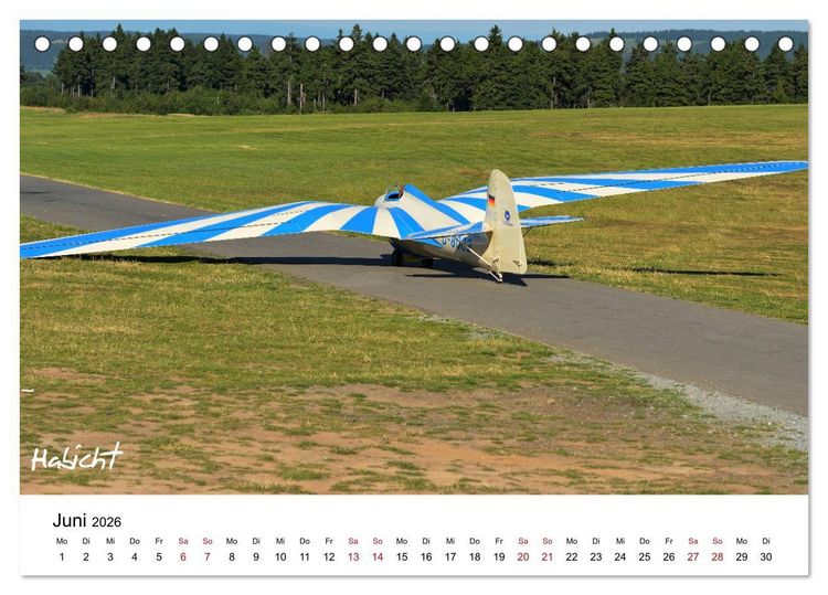Produktbild: Flugzeuge auf der Wasserkuppe 2026 (Tischkalender 2026 DIN A5 quer), CALVENDO Monatskalender