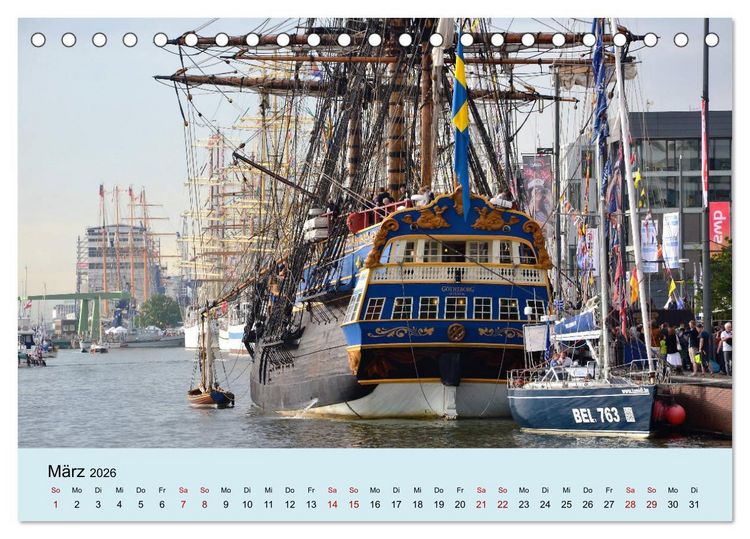 Produktbild: Parade der Windjammer - 2026 (Tischkalender 2026 DIN A5 quer), CALVENDO Monatskalender