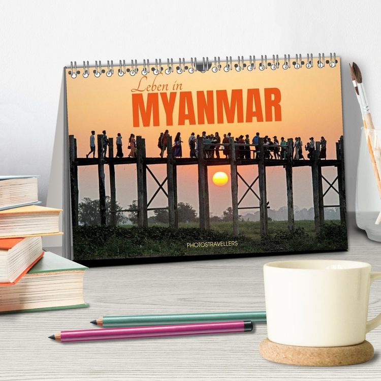 Produktbild: Leben in Myanmar (Tischkalender 2026 DIN A5 quer), CALVENDO Monatskalender