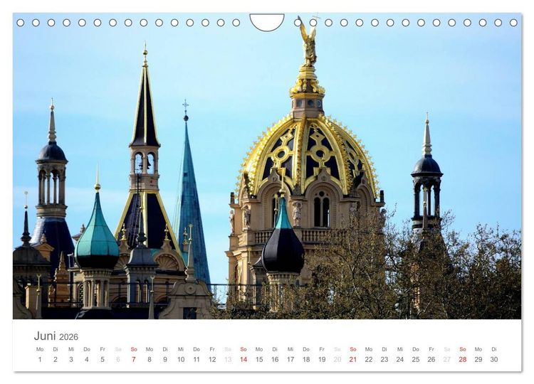Produktbild: Schwerin - Impressionen (Wandkalender 2026 DIN A4 quer), CALVENDO Monatskalender