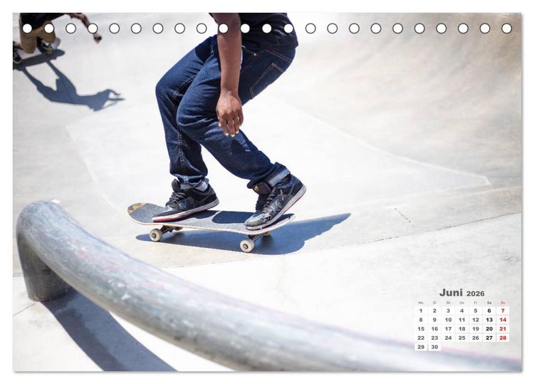 Produktbild: Skater. Skateboarding-Impressionen (Tischkalender 2026 DIN A5 quer), CALVENDO Monatskalender