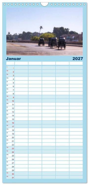 Produktbild: Familienplaner 2027 - &Auml;gypten mit 5 Spalten (Wandkalender, 21 x 45 cm) CALVENDO