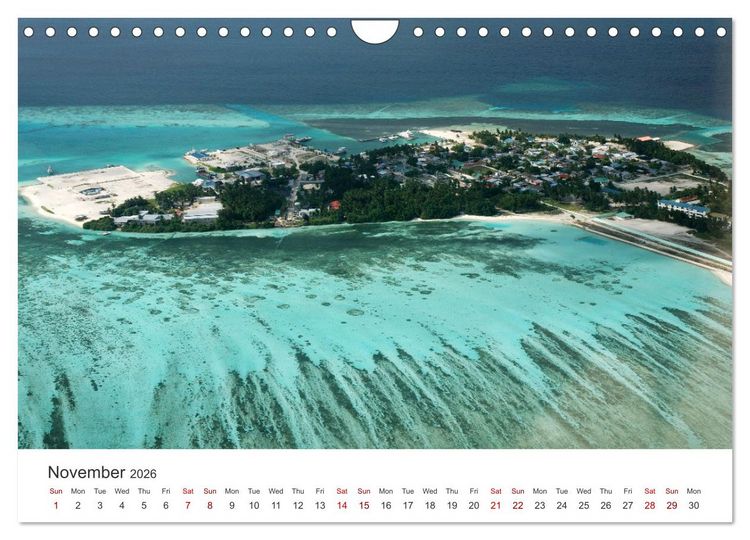Produktbild: Maldives from above (Wall Calendar 2026 DIN A4 landscape), CALVENDO 12 Month Wall Calendar